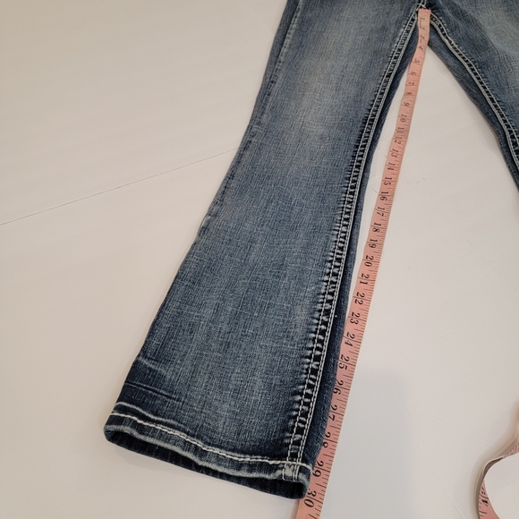 Live Hard Play Hard Thick Stitch Studded Boot Cut Jeans Size 2 - Picture 11 of 16